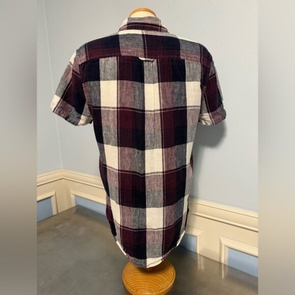 Lucky Brand - linen plaid shirt - Picture 3 of 6